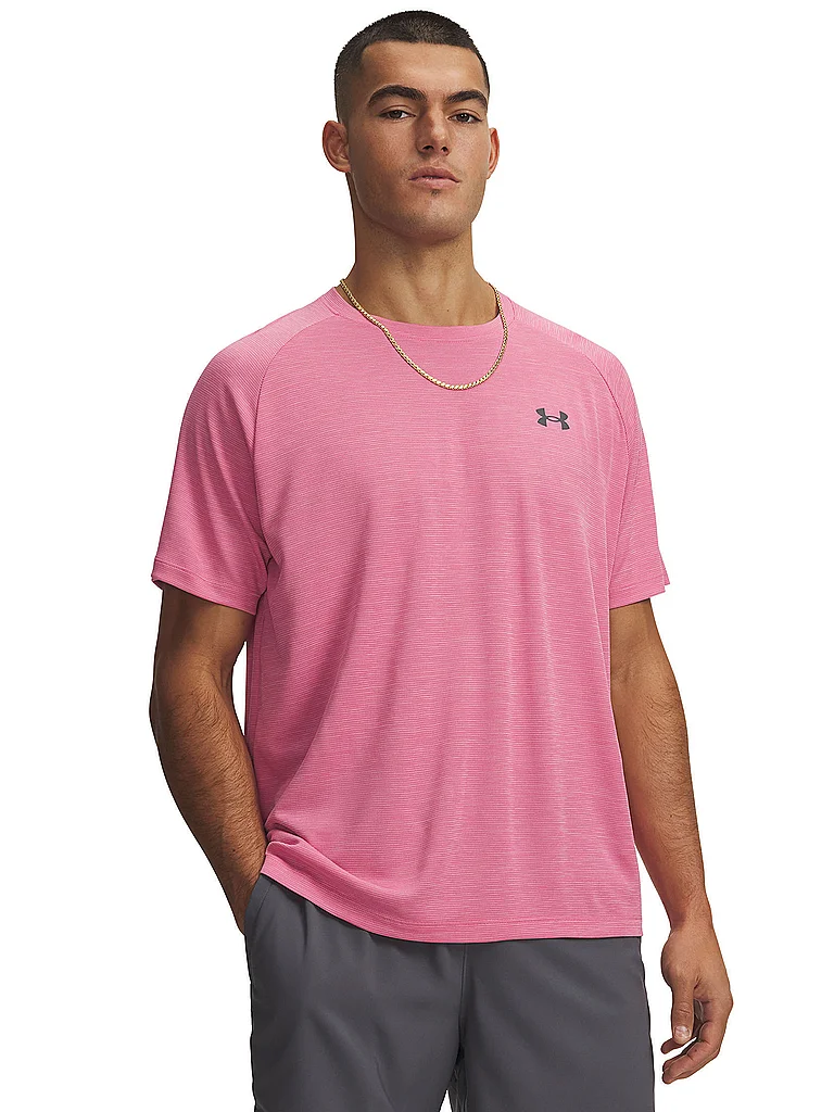 UNDER ARMOUR Herren Fitnessshirt UA Tech™ Strukturiert pink | XL — Bild 3